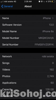 Apple 6s 128 GB